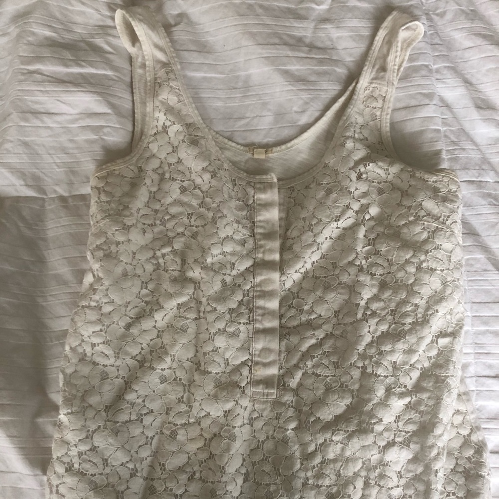 J. Crew lace tank top